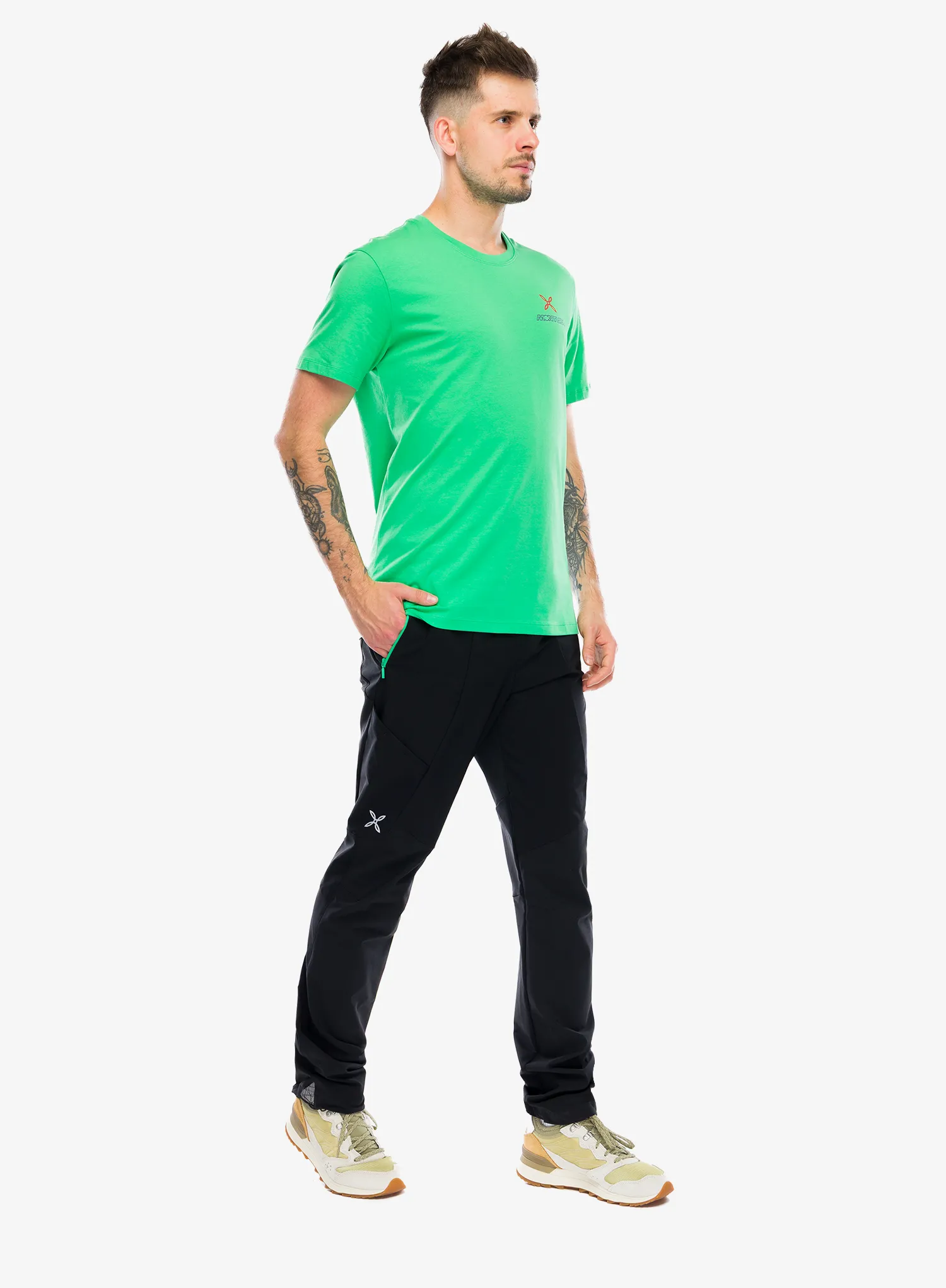 Bavlněné tričko Montura Pitons T-Shirt - vibe green
