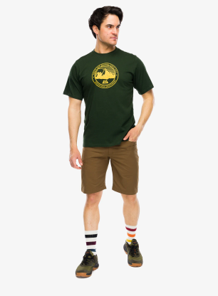 Bavlněné tričko Mountain Equipment Roundel Tee - conifer/conifer