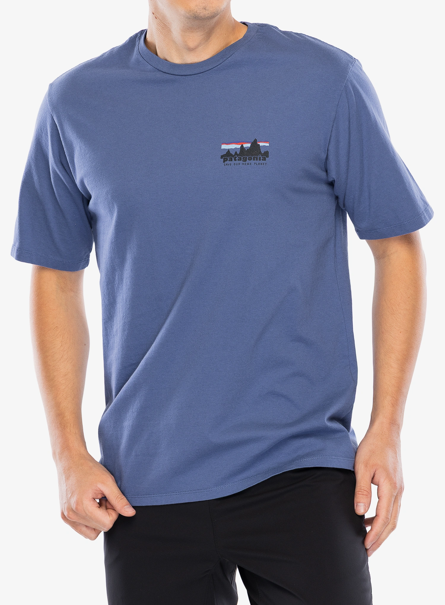 Bavlněné tričko Patagonia 73 Skyline Organic T-Shirt - current blue