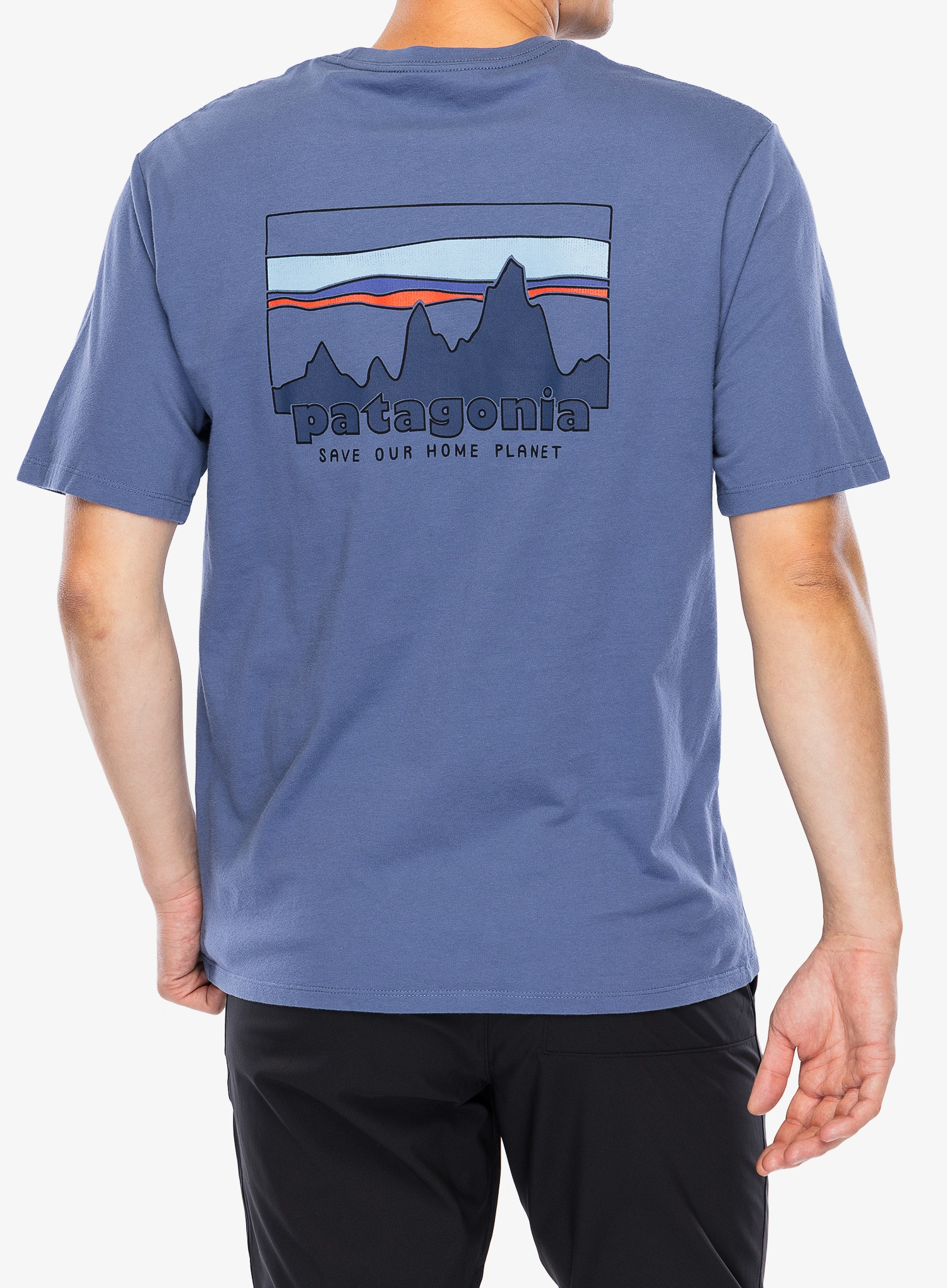 Bavlněné tričko Patagonia 73 Skyline Organic T-Shirt - current blue
