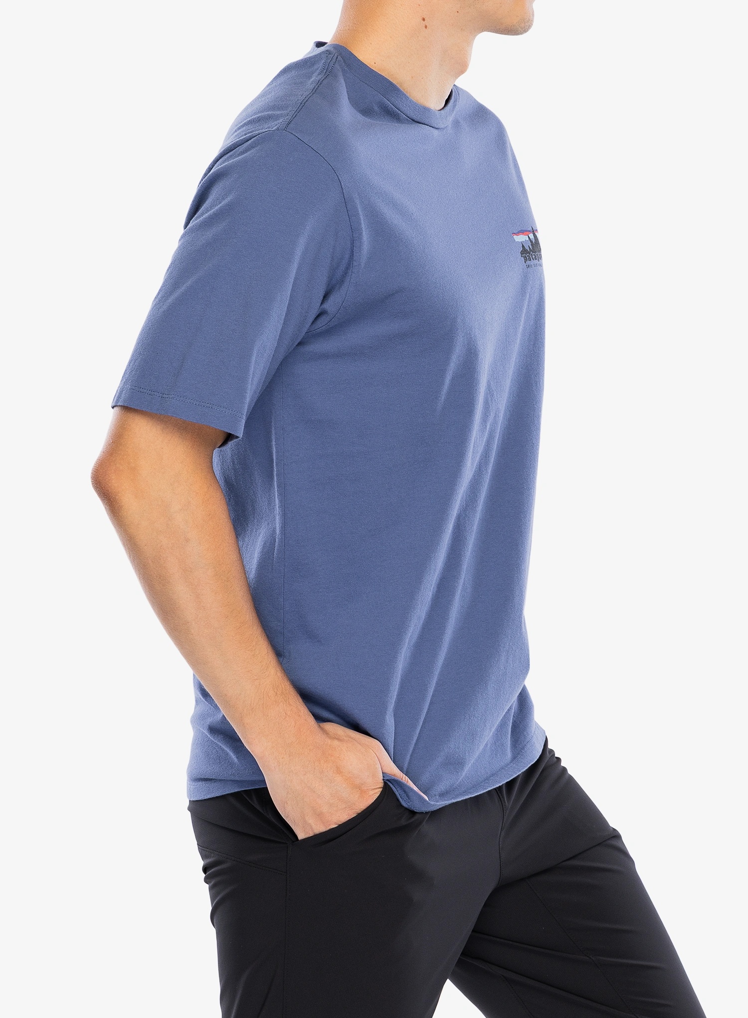 Bavlněné tričko Patagonia 73 Skyline Organic T-Shirt - current blue