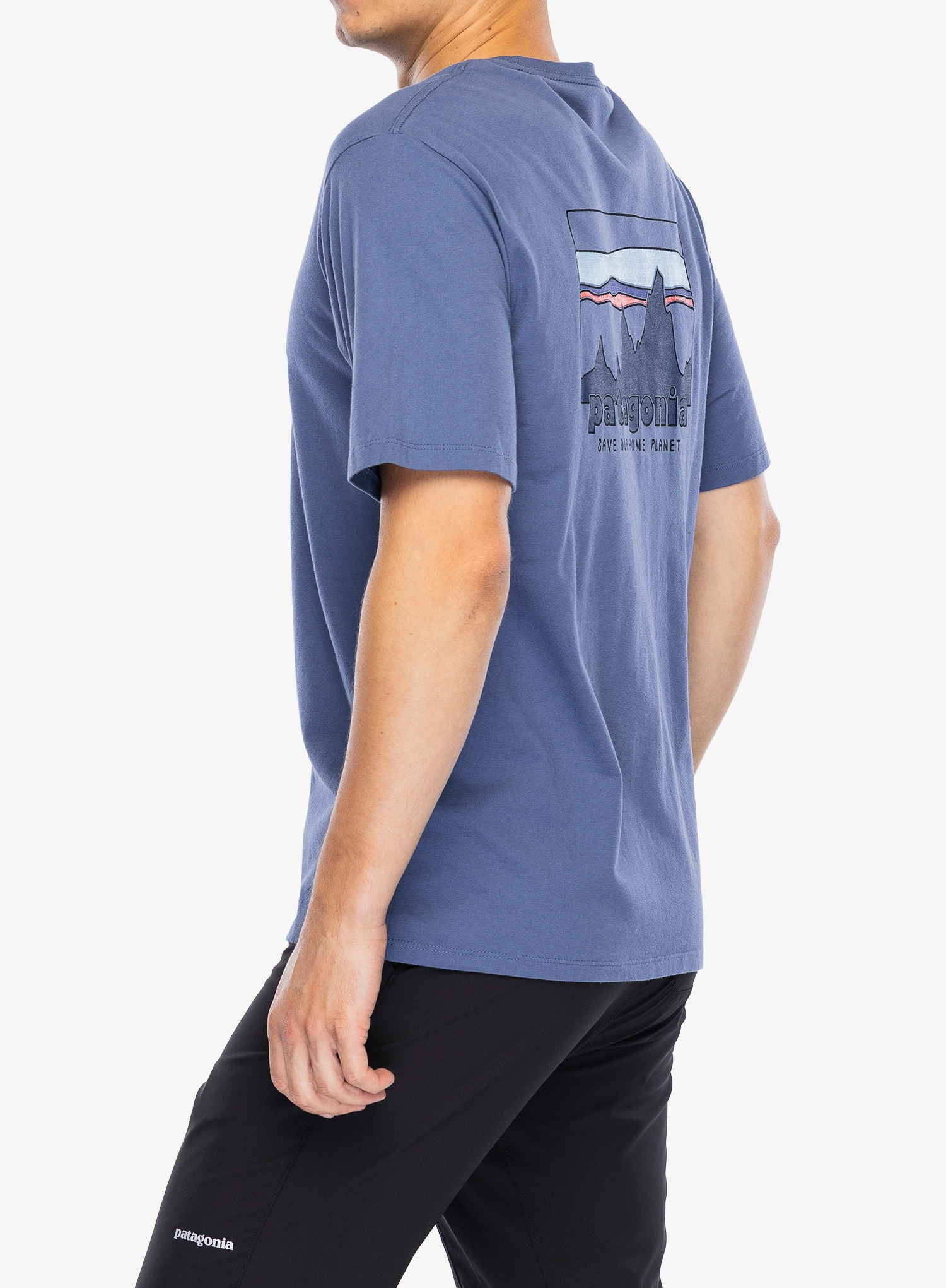 Bavlněné tričko Patagonia 73 Skyline Organic T-Shirt - current blue