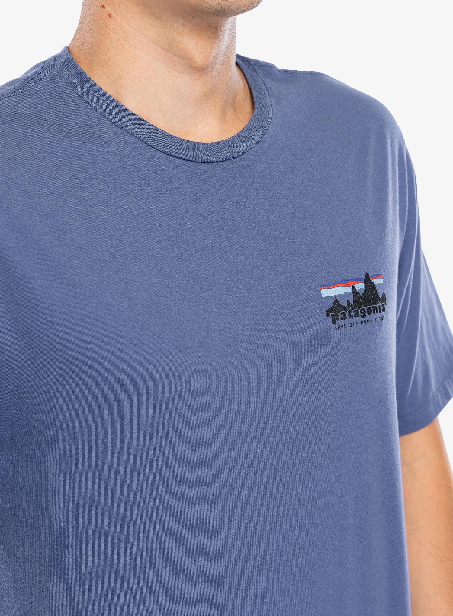 Bavlněné tričko Patagonia 73 Skyline Organic T-Shirt - current blue
