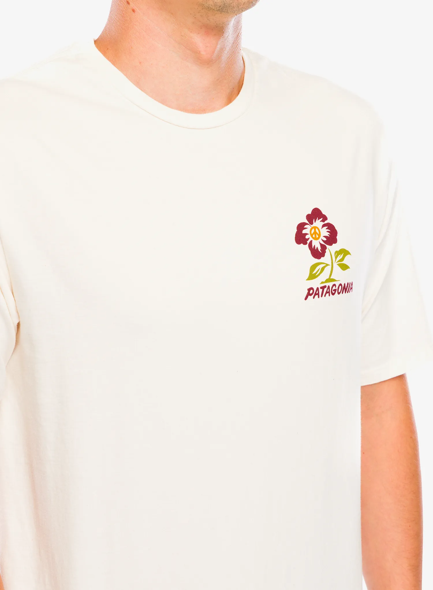 Bavlněné tričko Patagonia Balance Organic T-Shirt - peace seeds/undyed natural