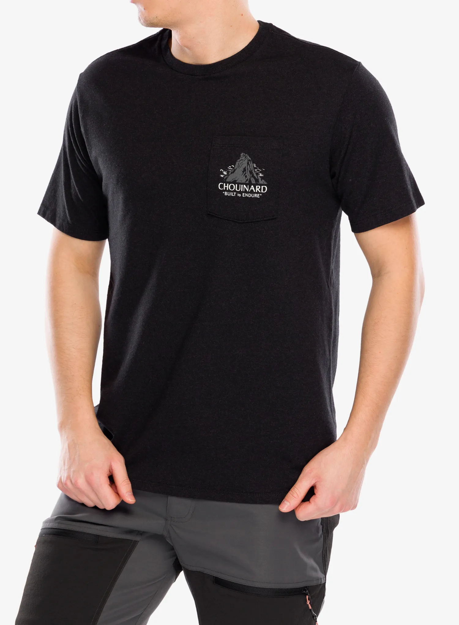 Bavlněné tričko Patagonia Chouinard Crest Pocket Responsibili-Tee - ink black