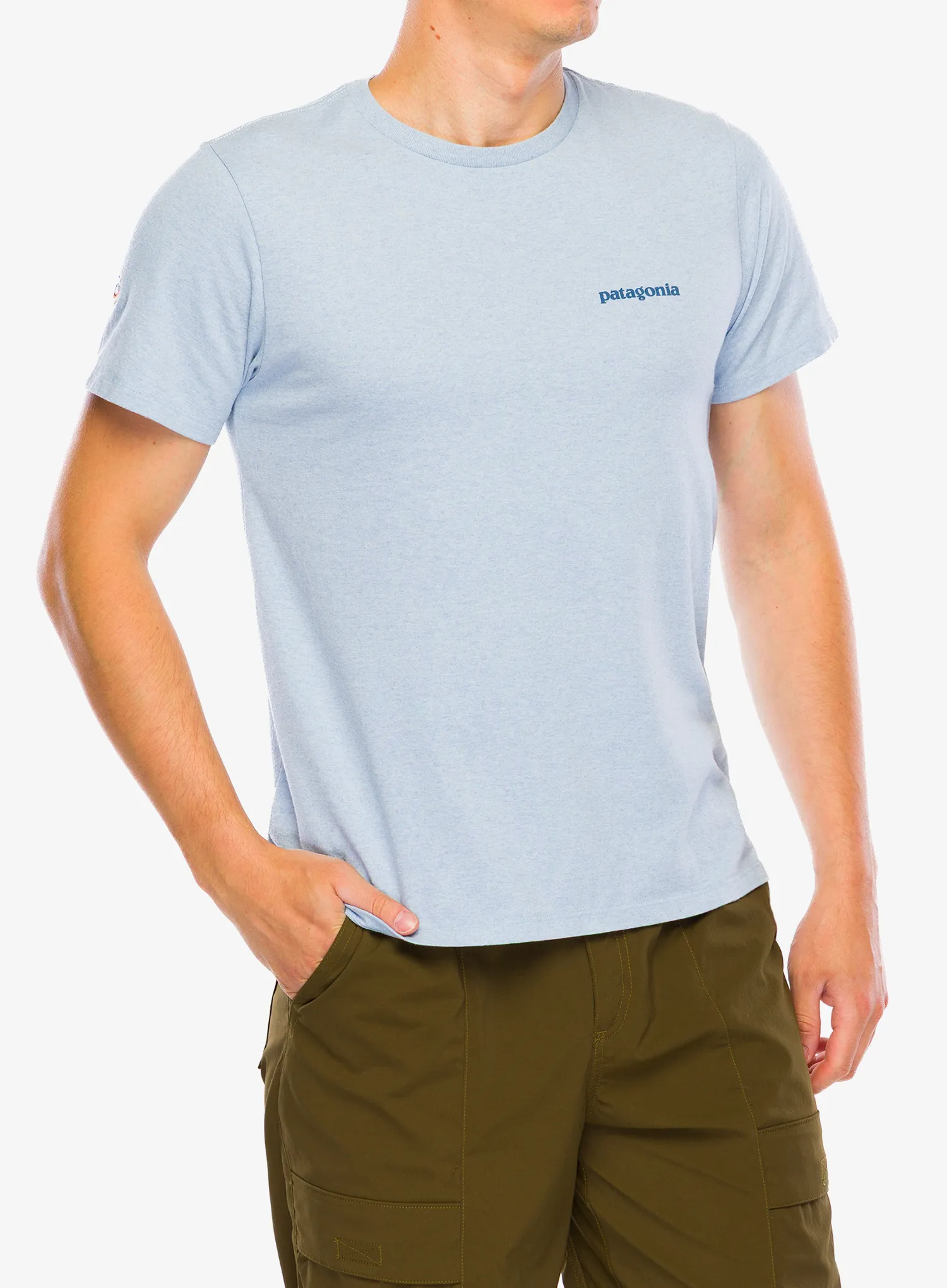 Bavlněné tričko Patagonia Fitz Roy Icon Responsibili-Tee - fleck blue
