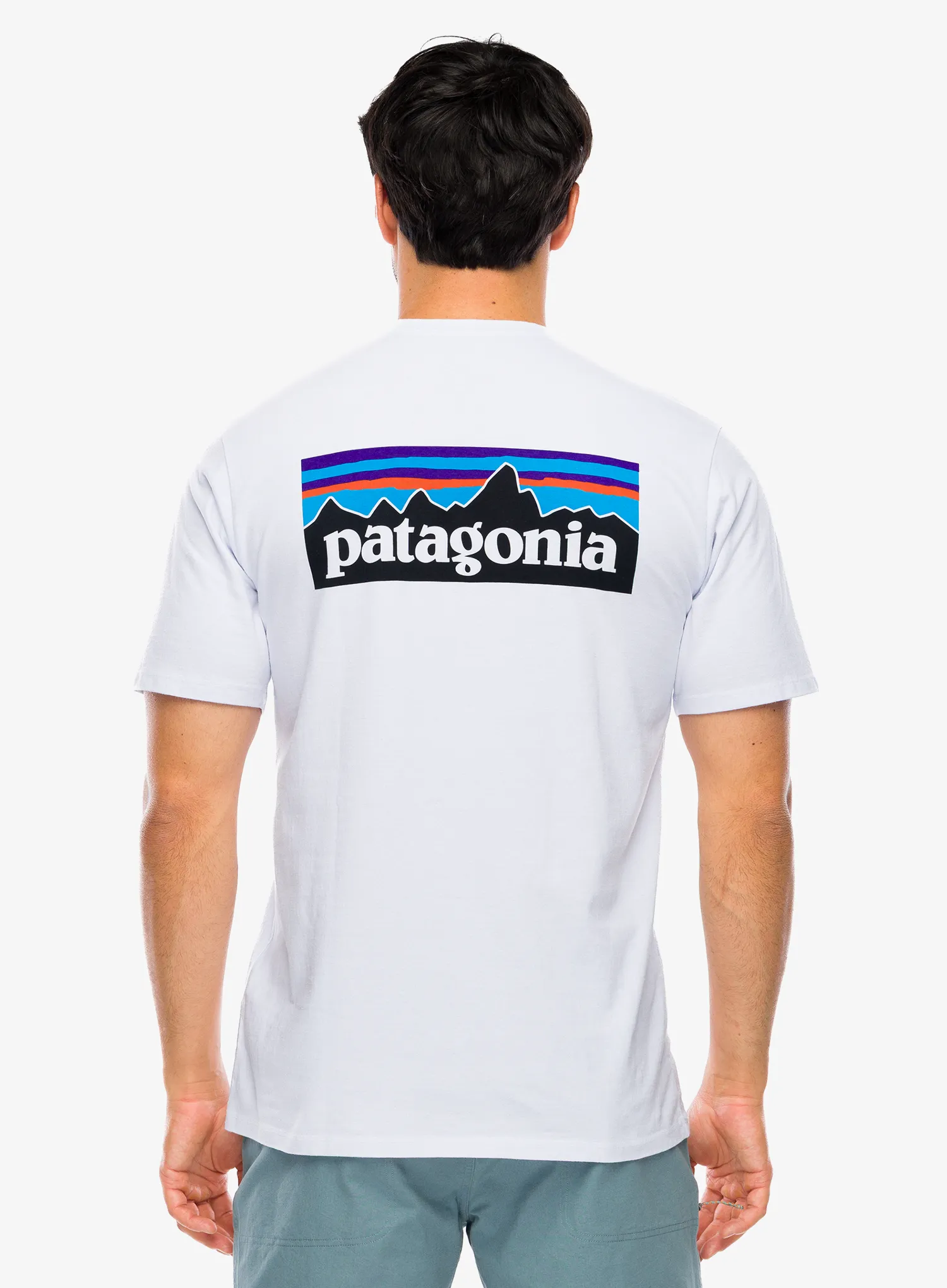 Bavlněné tričko Patagonia P-6 Logo Responsibili-Tee - white