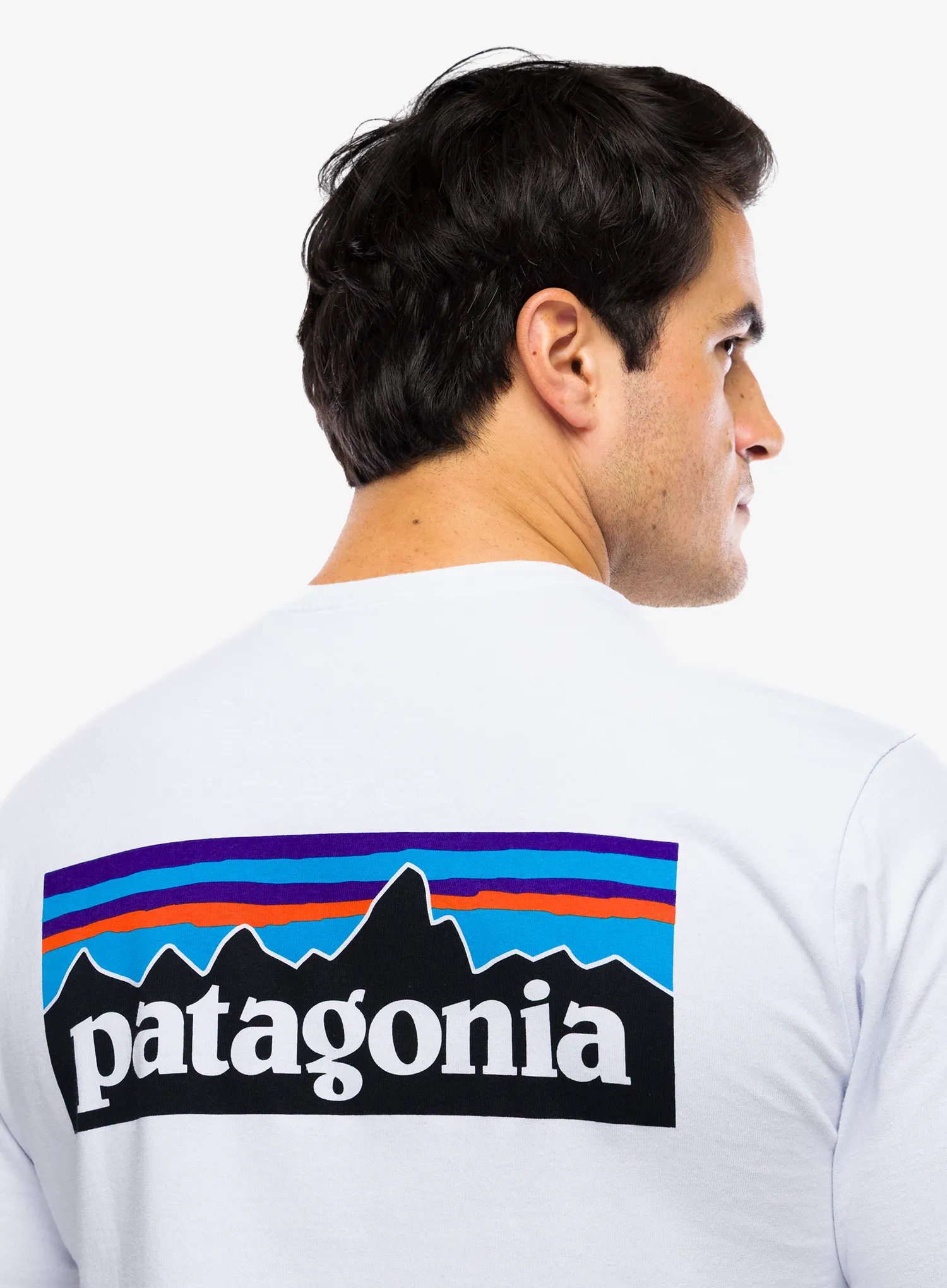 Bavlněné tričko Patagonia P-6 Logo Responsibili-Tee - white