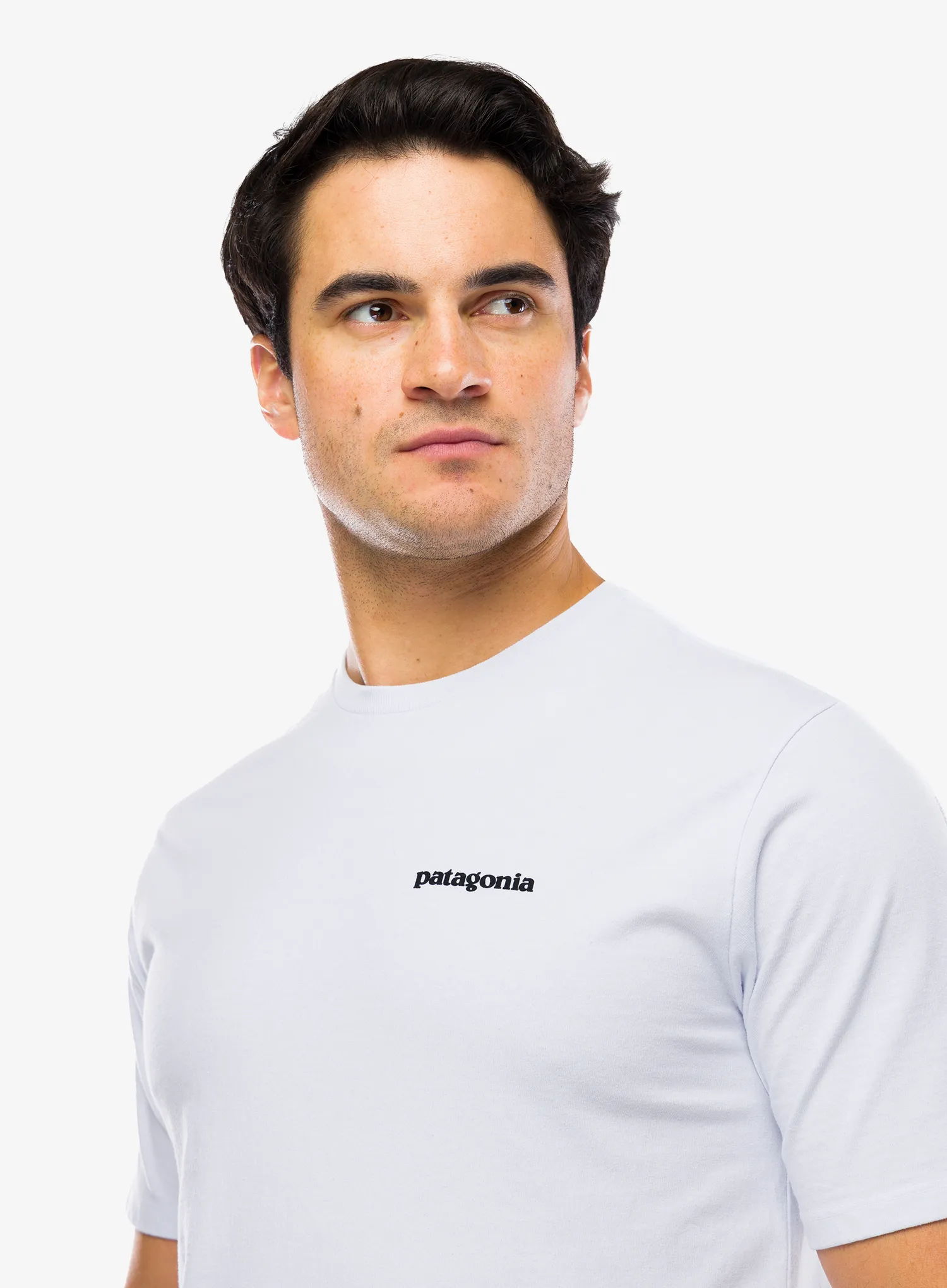 Bavlněné tričko Patagonia P-6 Logo Responsibili-Tee - white