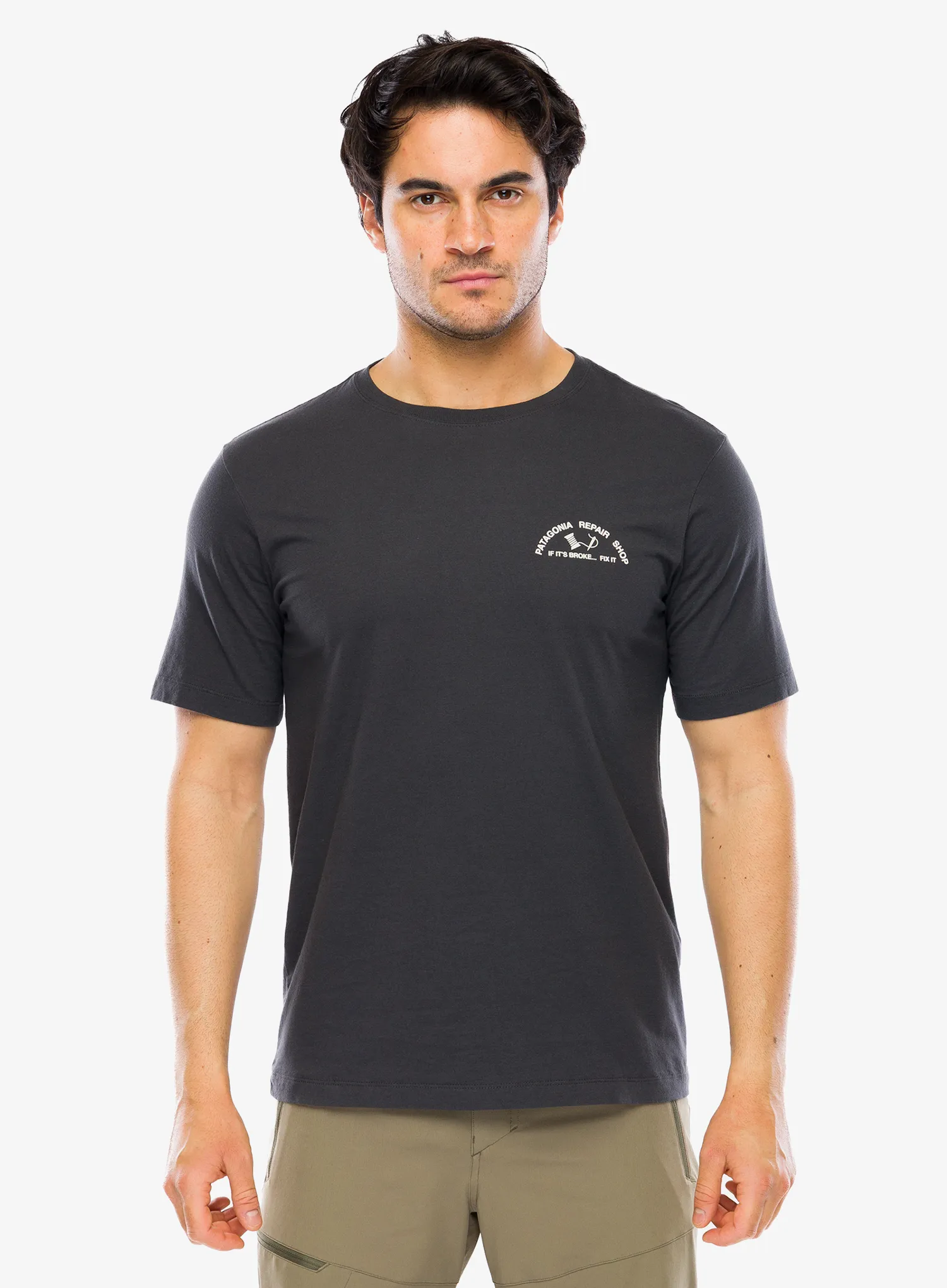 Bavlněné tričko Patagonia Repair Shop T-Shirt - ink black