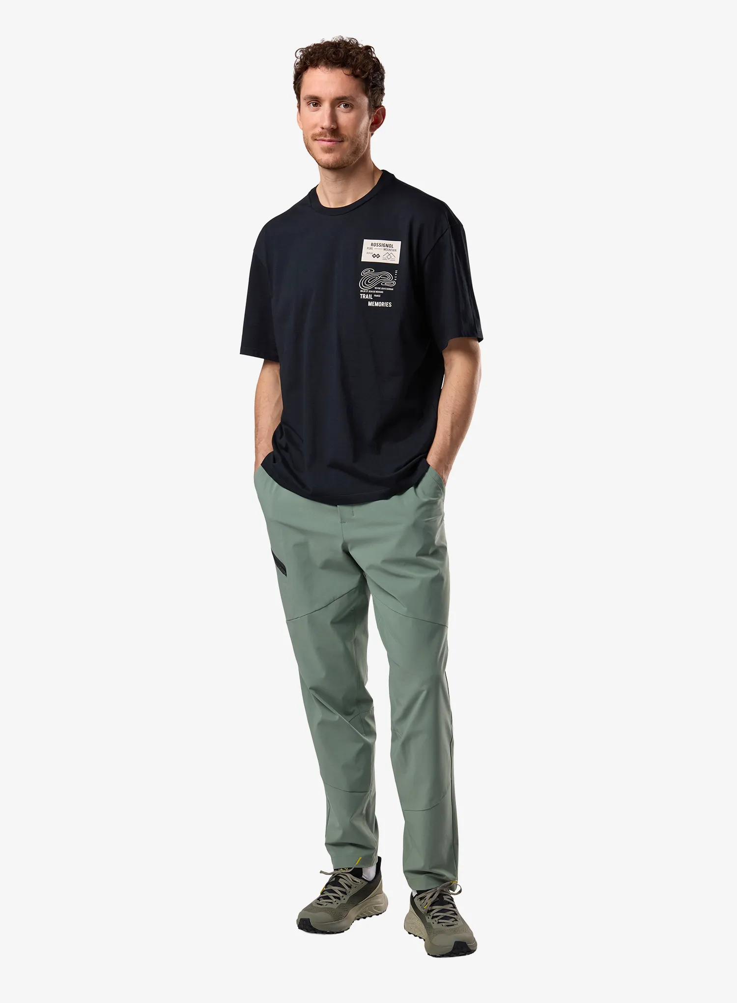 Bavlněné tričko Rossignol Graphic Waterfall Tee - black