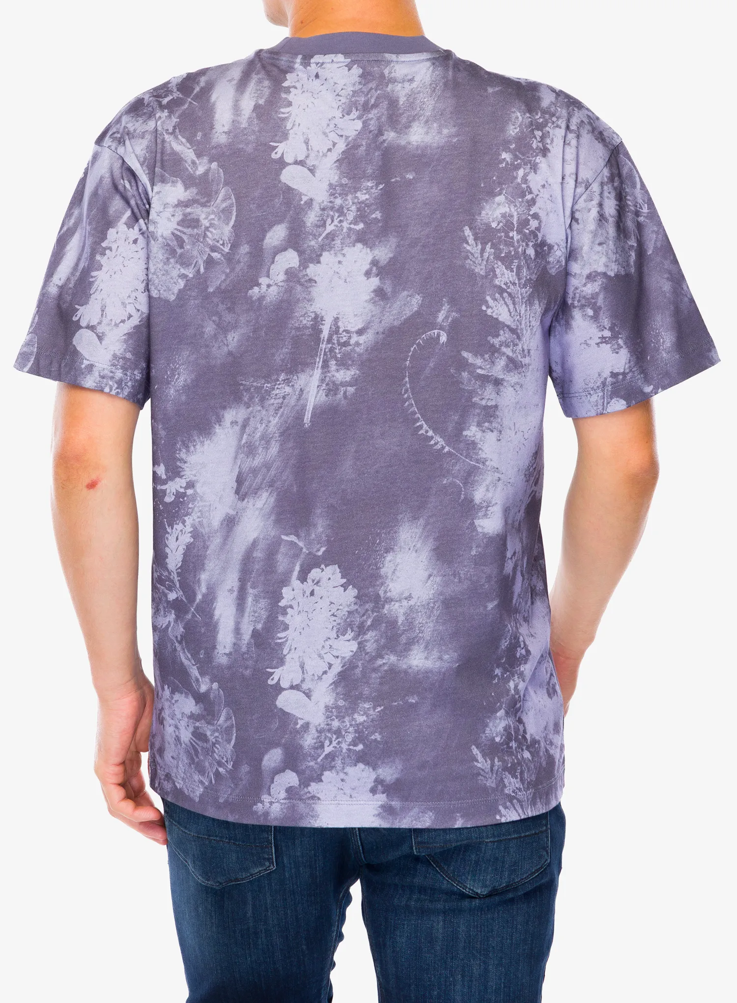 Bavlněné tričko Salomon Canopy AO Print Tee - blue granite