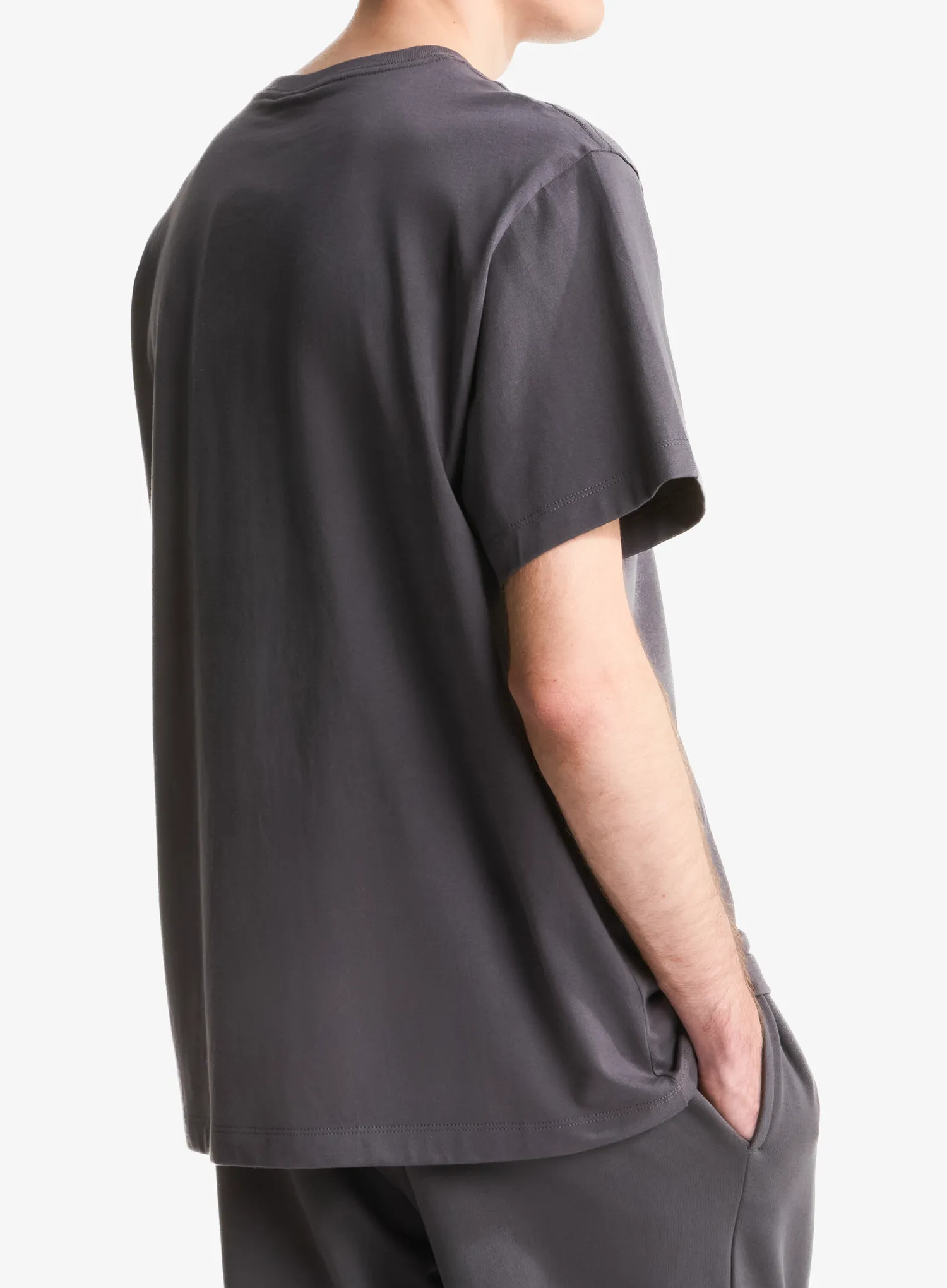 Bavlněné tričko The North Face Essential Center Logo Relaxed SS - anthracite grey