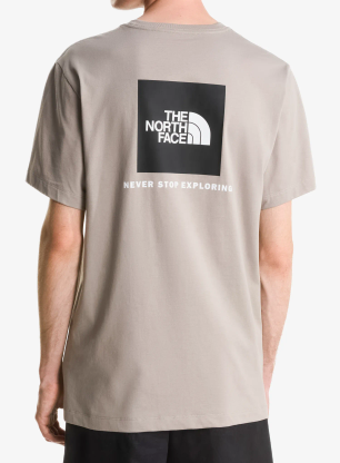 Bavlněné tričko The North Face Evolution Box Nse Regular Short Sleeve - stone slab