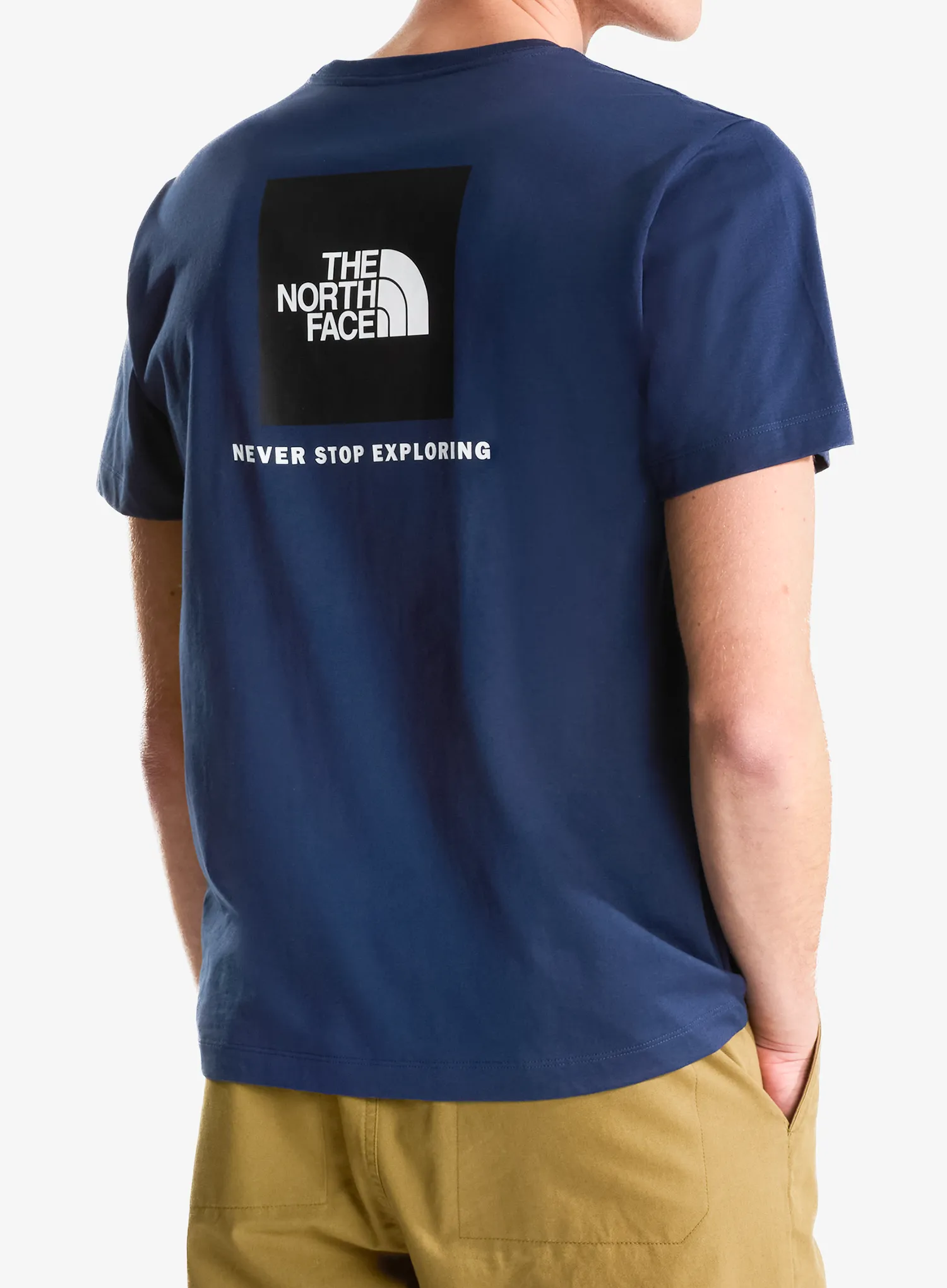 Bavlněné tričko The North Face Evolution Box Nse Regular Short Sleeve - summit navy