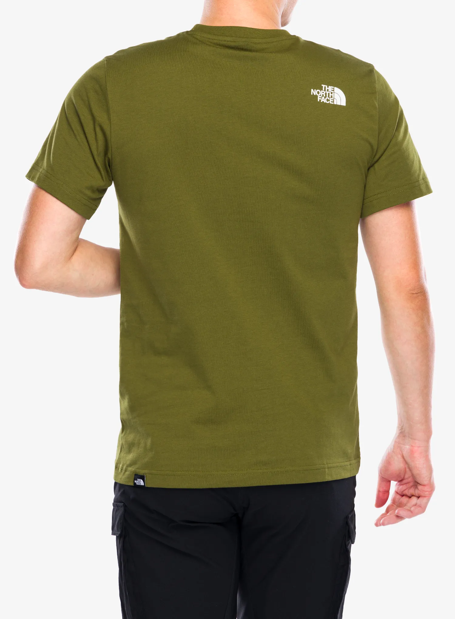 Bavlněné tričko The North Face S/S Easy Tee - forest olive/tnf white