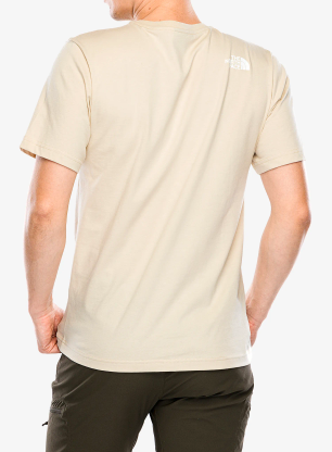 Bavlněné tričko The North Face S/S Mountain Line Tee - gravel