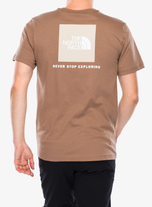 Bavlněné tričko The North Face S/S Redbox Tee - latte/gravel