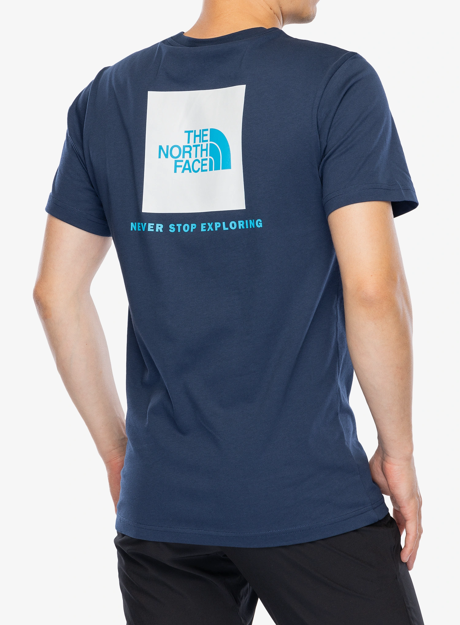 Bavlněné tričko The North Face S/S Redbox Tee - summit navy/tnf white