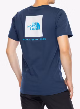 Bavlněné tričko The North Face S/S Redbox Tee - summit navy/tnf white