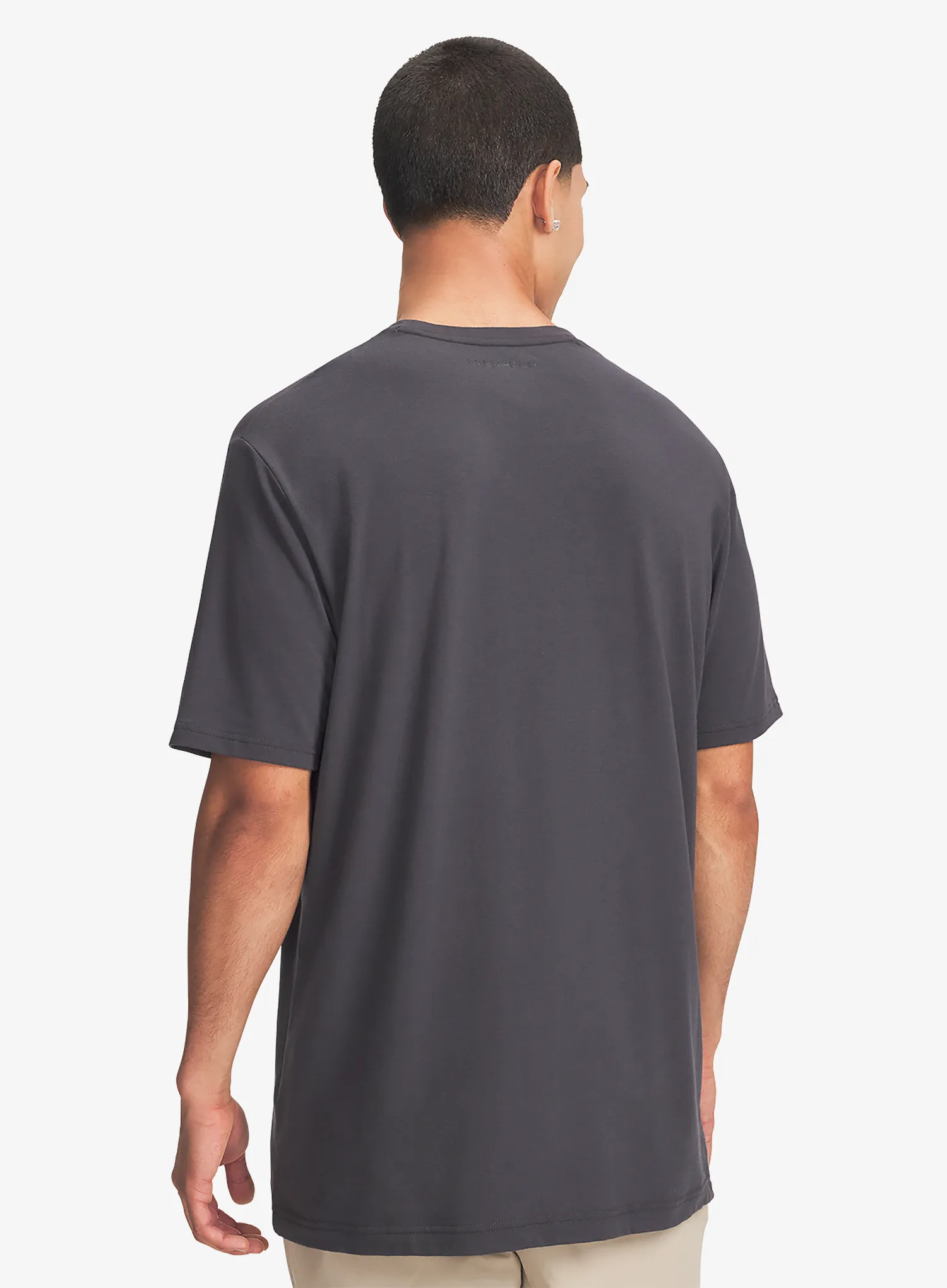 Bavlněné tričko Under Armour Explor Graphic SS - anthracite/summit white