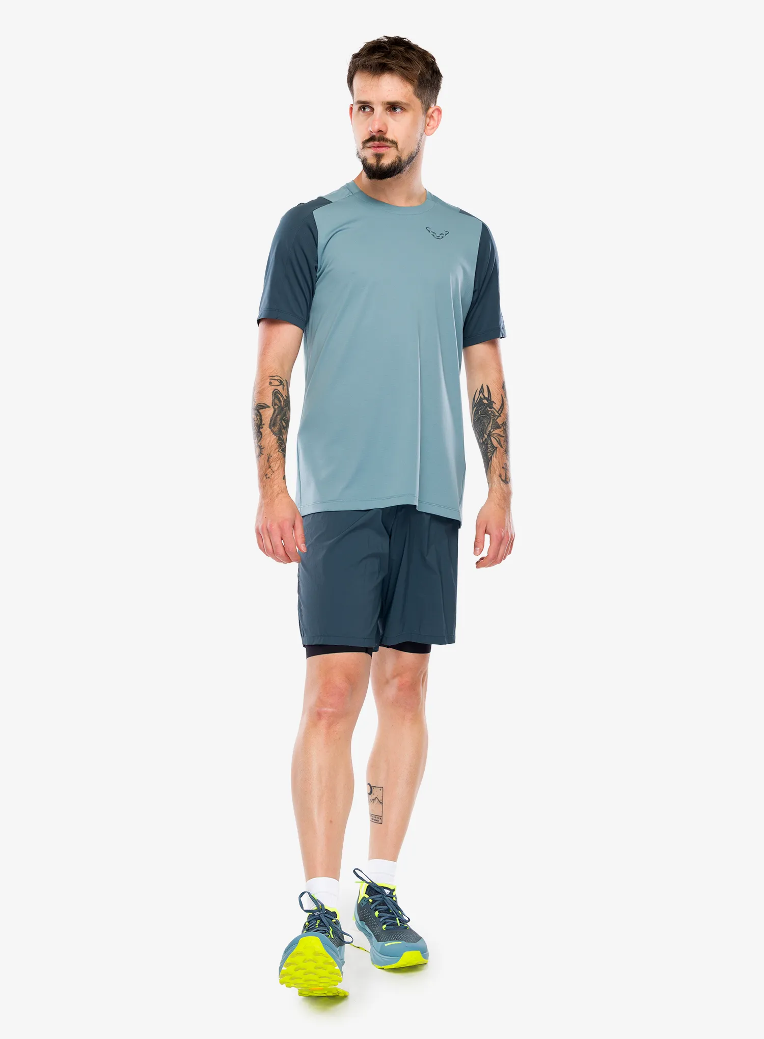Běžecké triko Dynafit Transalper S/S Tee - smoke blue