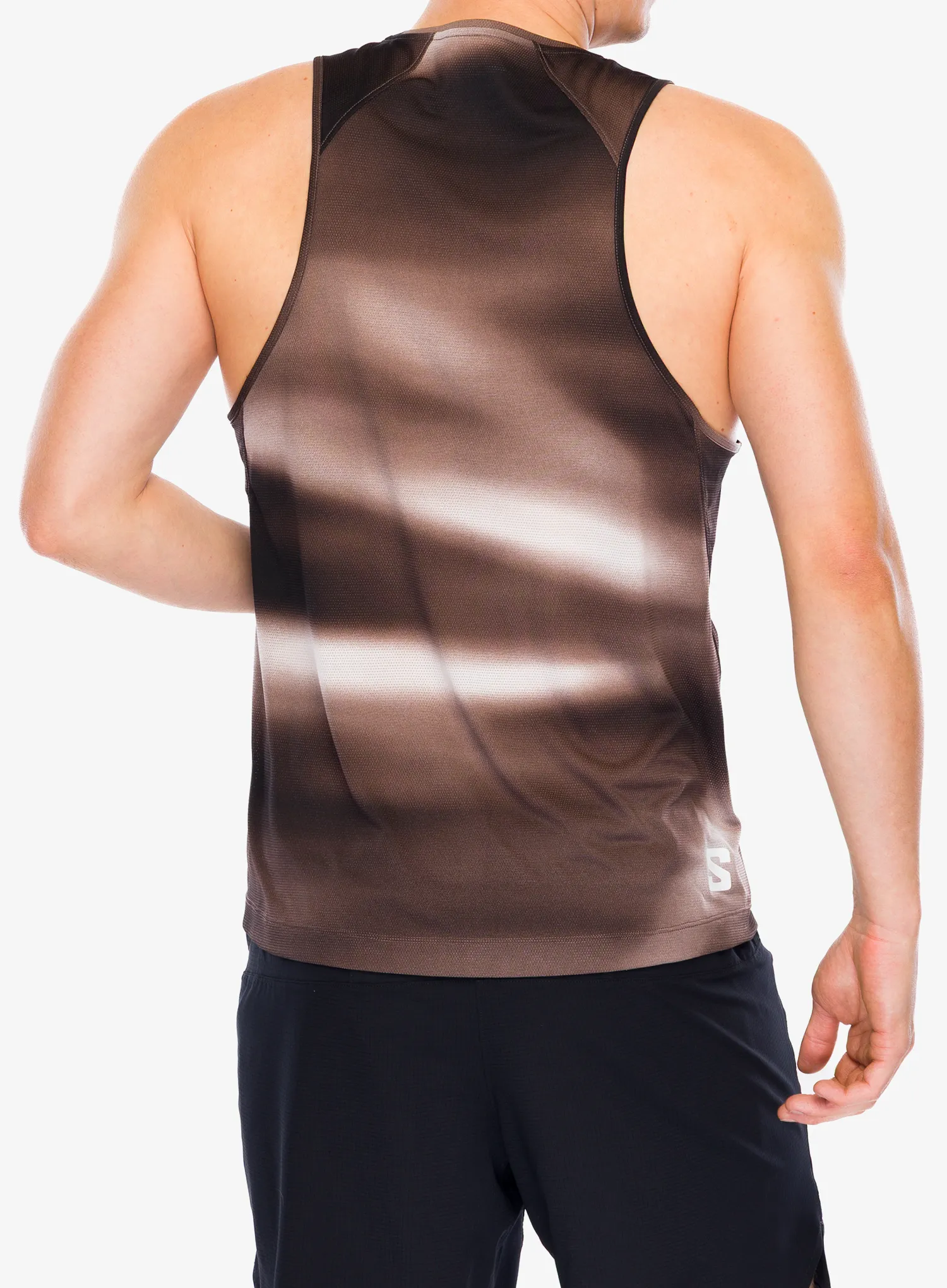Běžecké triko Salomon Shakeout Core Tank GFX - coffee black