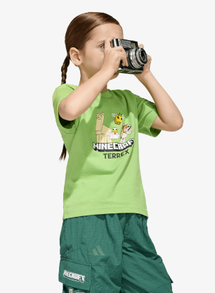 Chlapecké tričko adidas TERREX Minecraft Tee - semi lucid lime