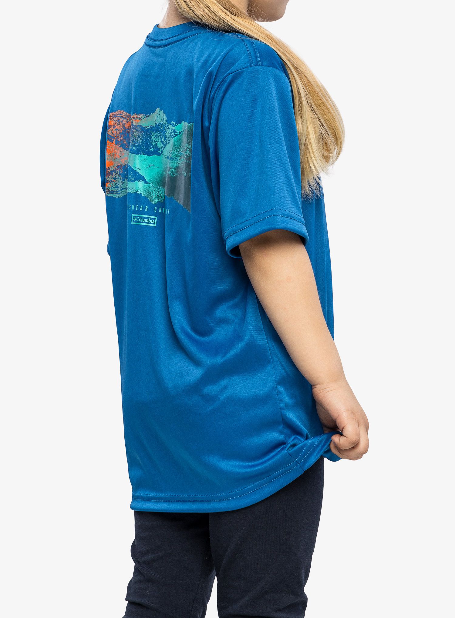 Chlapecké tričko Columbia Grizzly Ridge Back Graphic SS Tee - bright indigo/crags