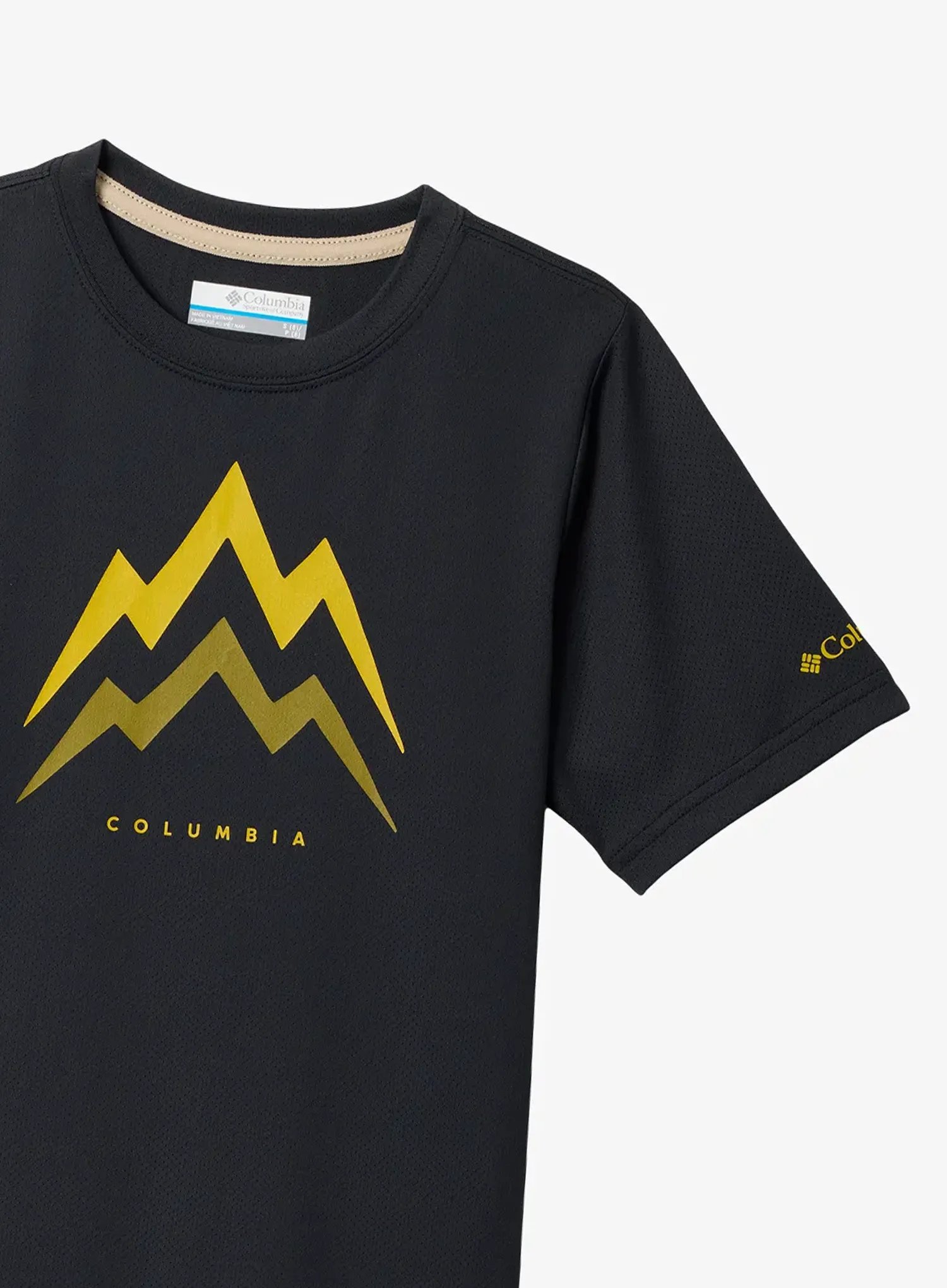 Chlapecké tričko Columbia Tech Trail Utility S/S Graphic Crew - black/energetic