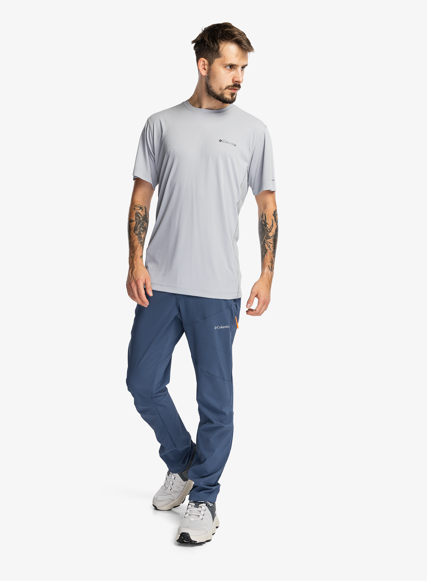 Tričko Columbia Zero Rules Light S/S Crew - columbia grey