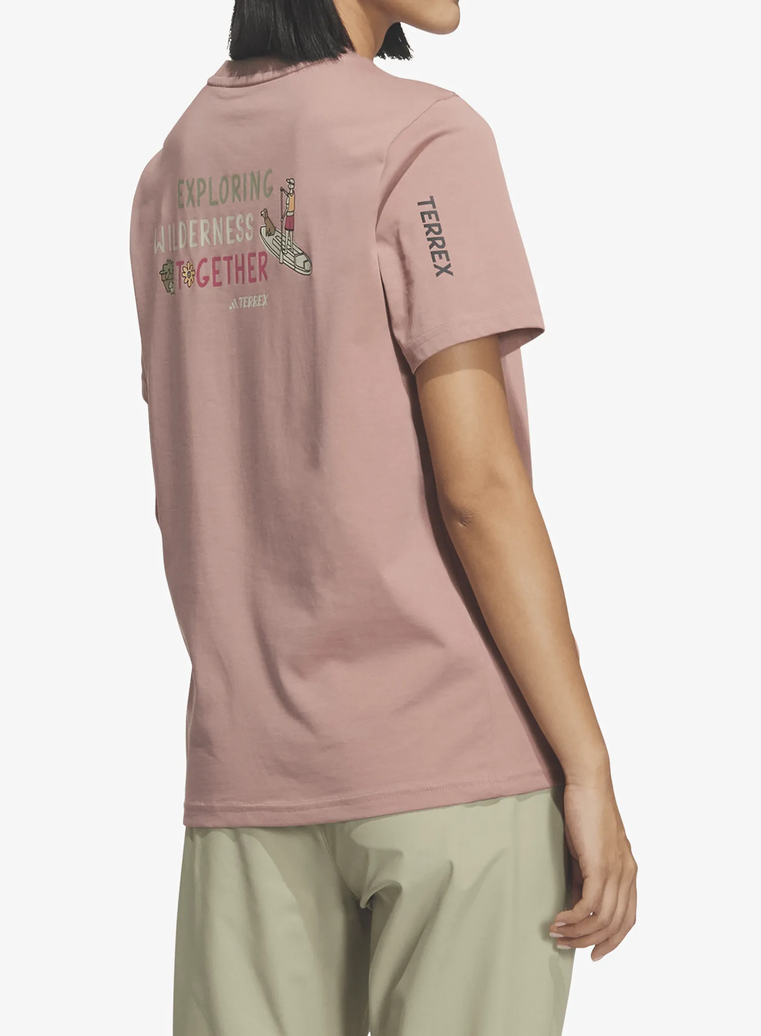 Dámské tričko adidas TERREX Multi Graphic T-Shirt - warm clay