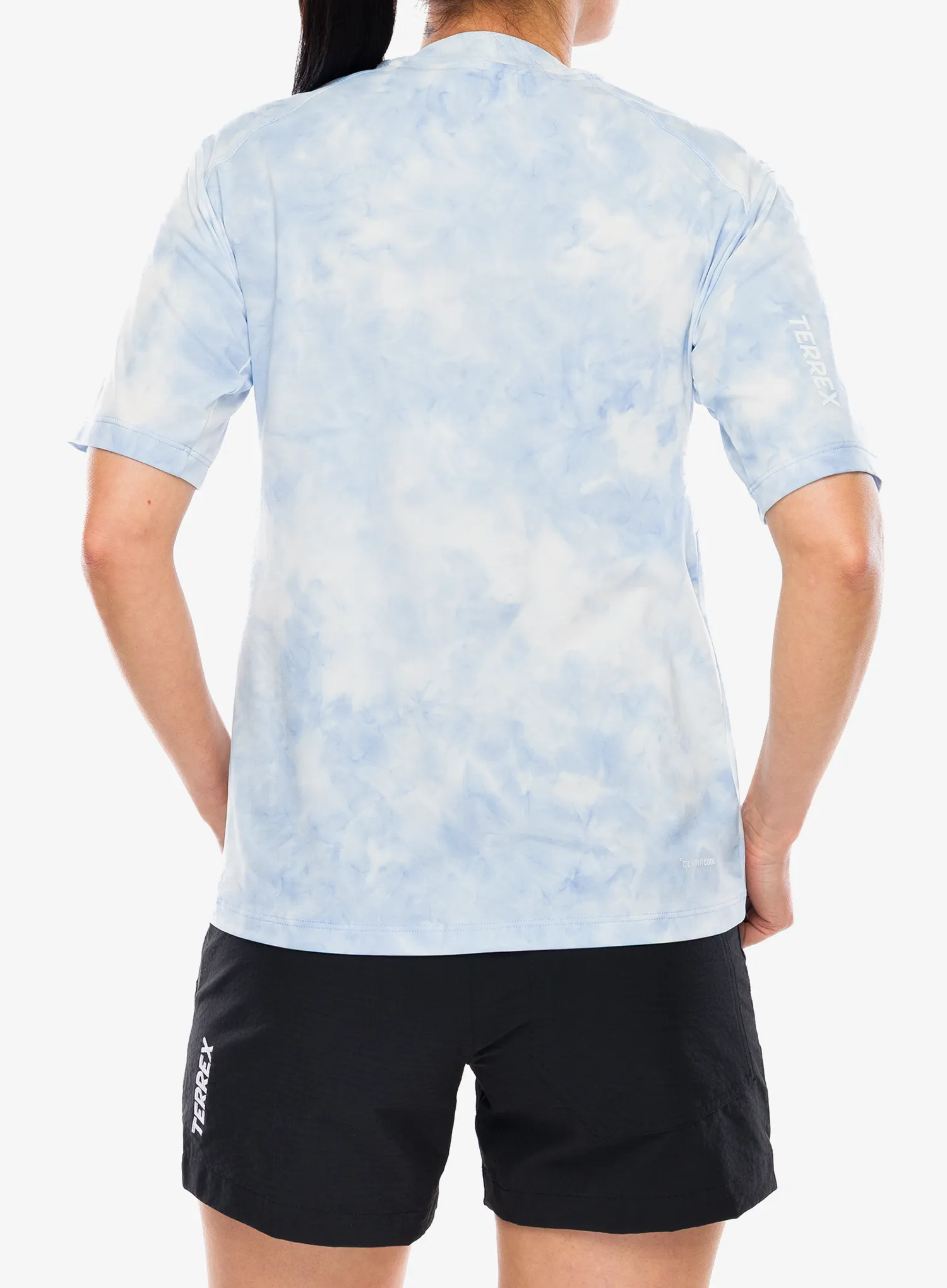 Dámské tričko adidas TERREX Multi Spray Dye T-Shirt - white/glow blue