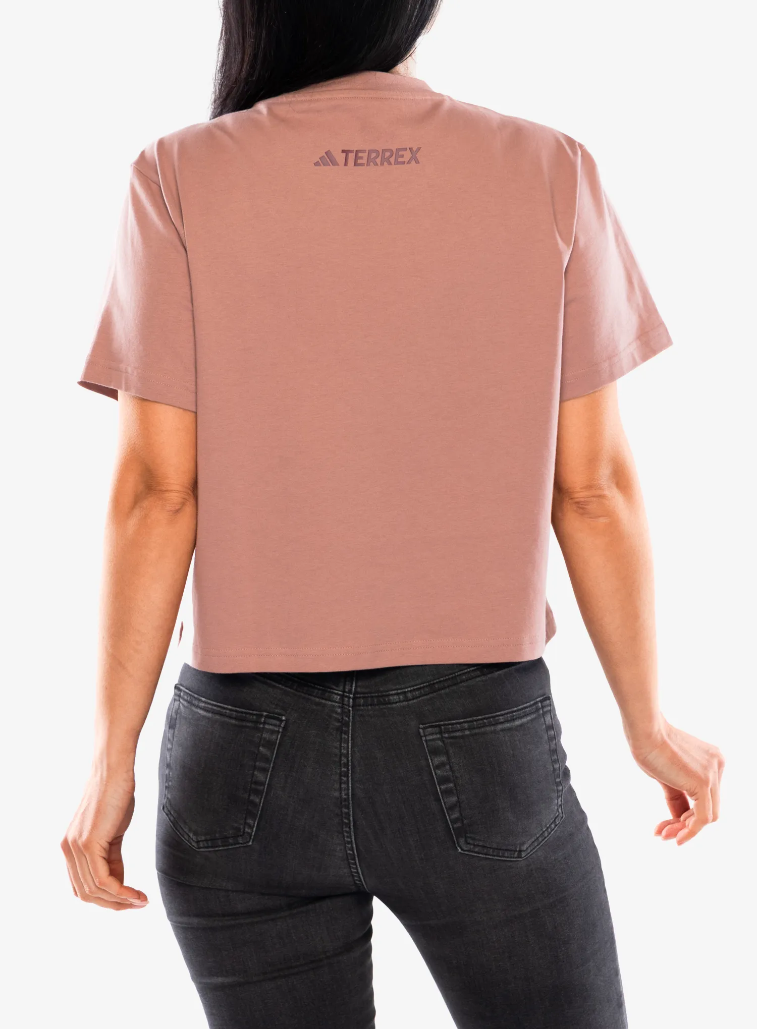 Dámské tričko adidas TERREX Wild Cropped Tee - warm clay