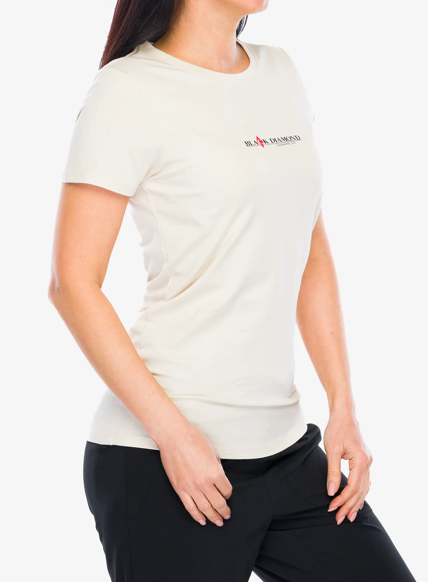 Dámské tričko Black Diamond Heritage Wordmark SS Tee - off white