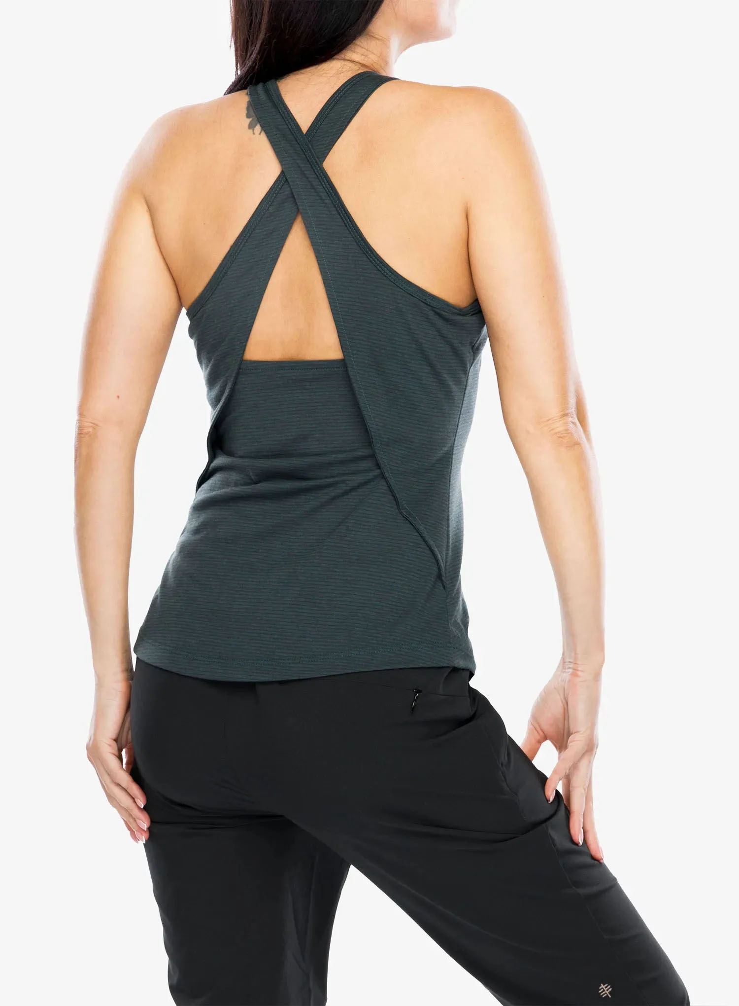 Dámské tričko Black Diamond Splitter Tank - carbon stripe