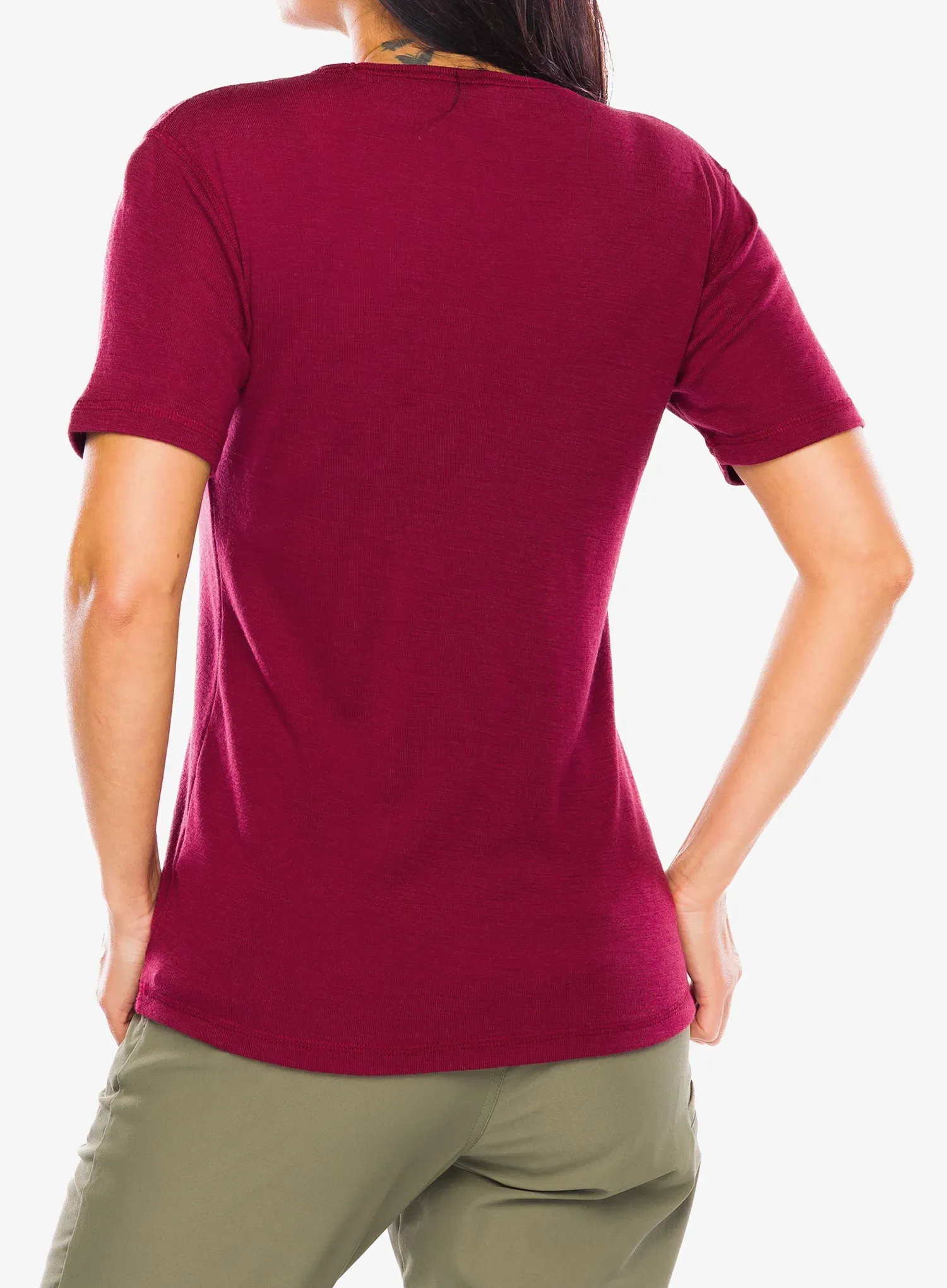 Dámské tričko Dovre 100% Merino Wool - red