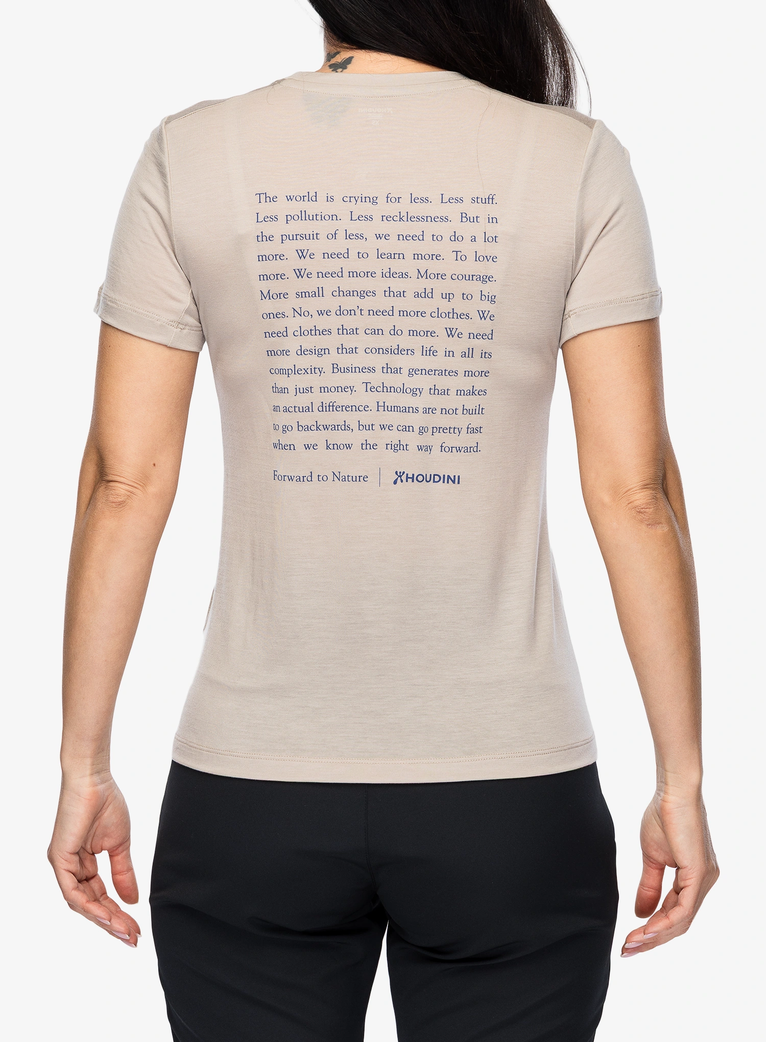 Dámské tričko Houdini Tree Message Tee - sandstorm/ftn mani