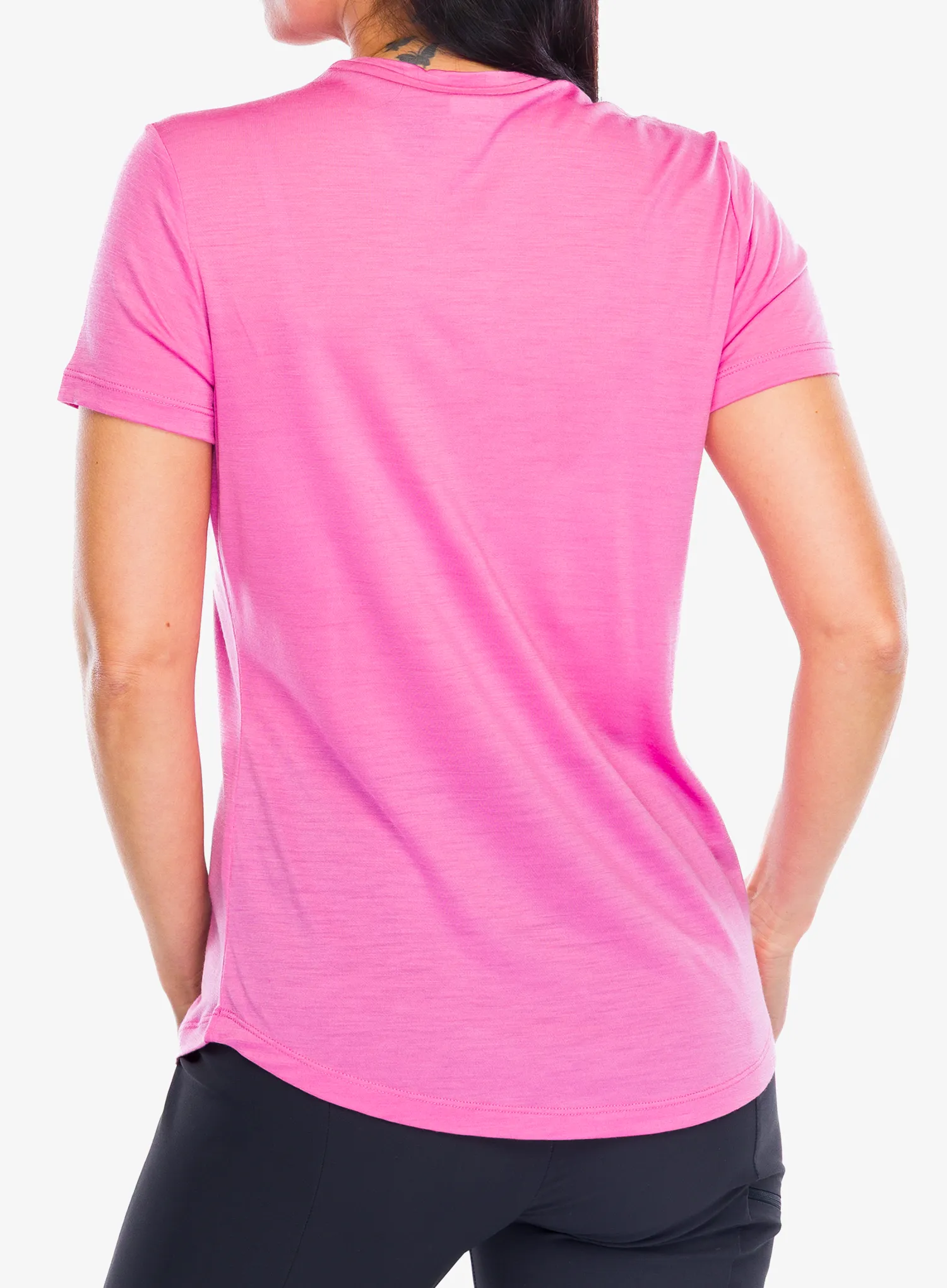 Dámské tričko Icebreaker Merino 125 Cool-Lite Sphere SS Tee Across The Peaks - pop