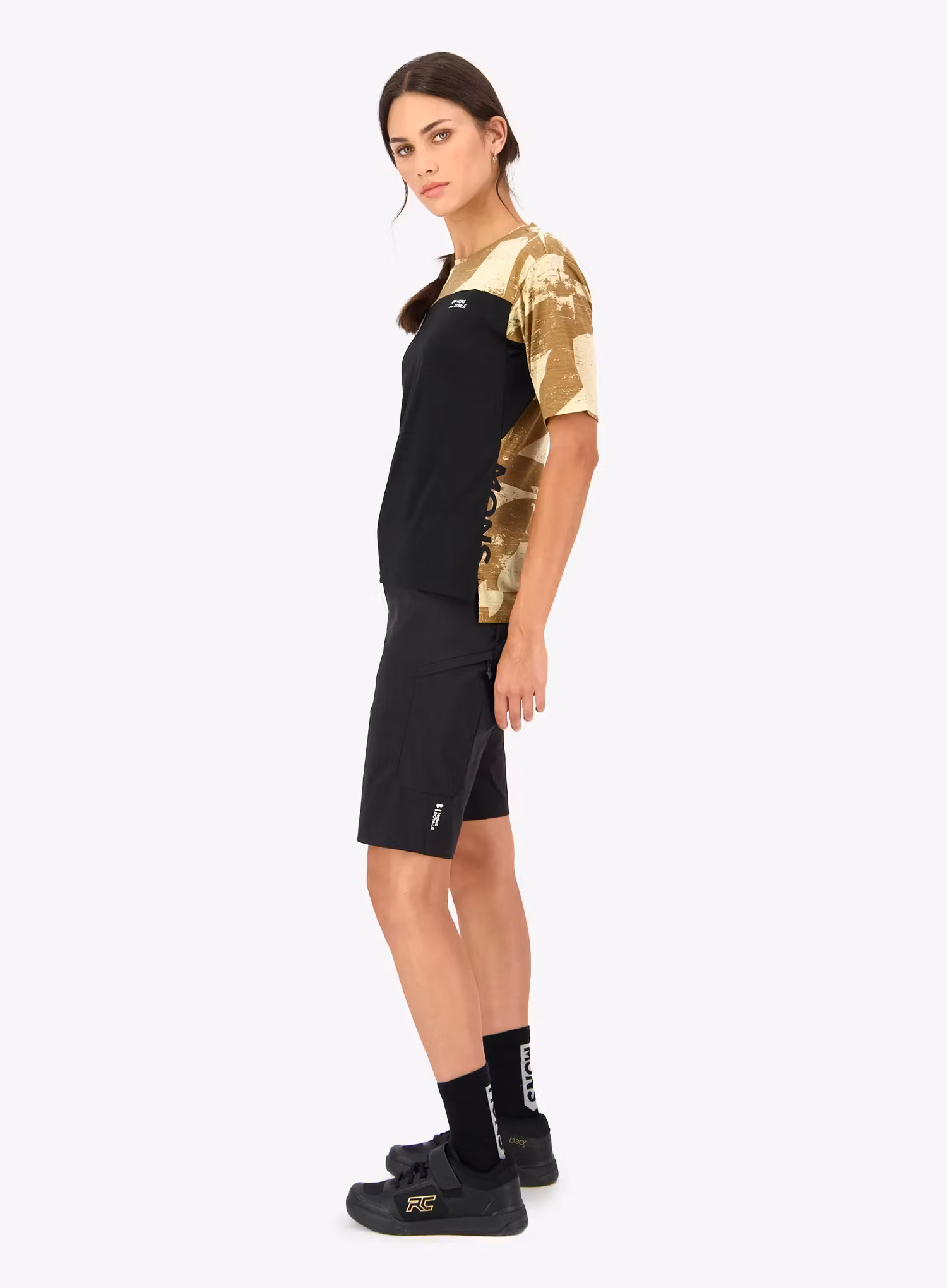 Dámské tričko Mons Royale Diversion Merino Bike Jersey Short Sleeve - mr grunge/black