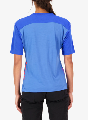 Dámské tričko Mons Royale Diversion Merino Bike Jersey Short Sleeve - ocean/ultramarine