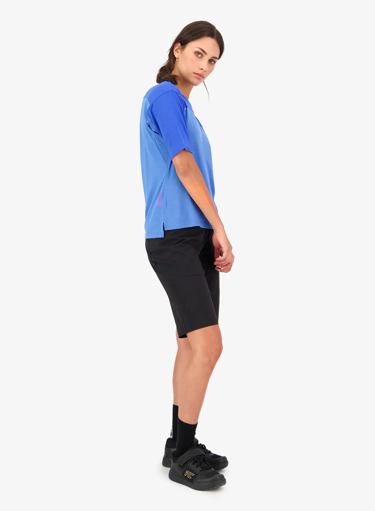Dámské tričko Mons Royale Diversion Merino Bike Jersey Short Sleeve - ocean/ultramarine