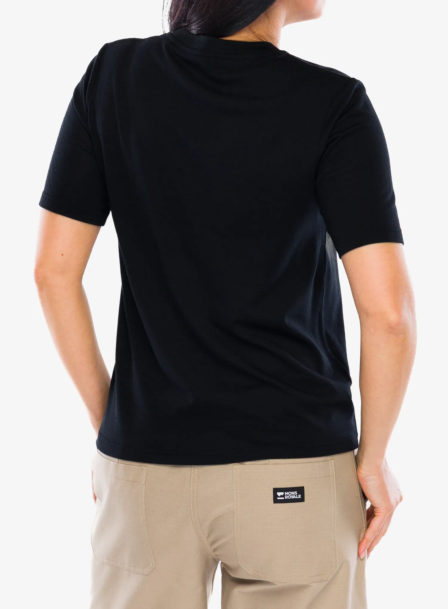Dámské tričko Mons Royale Icon Merino Air-Con Relaxed Tee - black