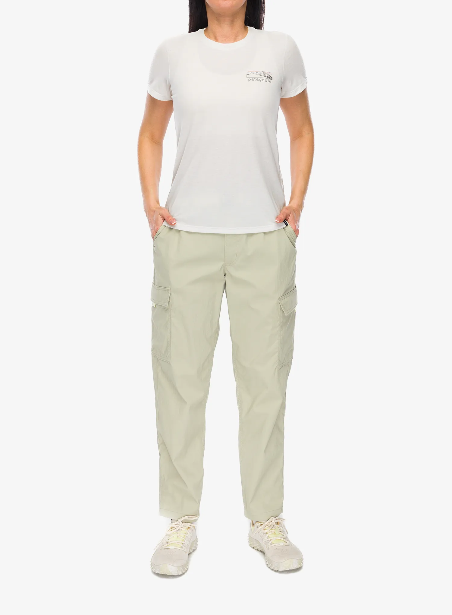 Dámské tričko Patagonia Cap Cool Trail Shirt Stratapeaks - dyno white