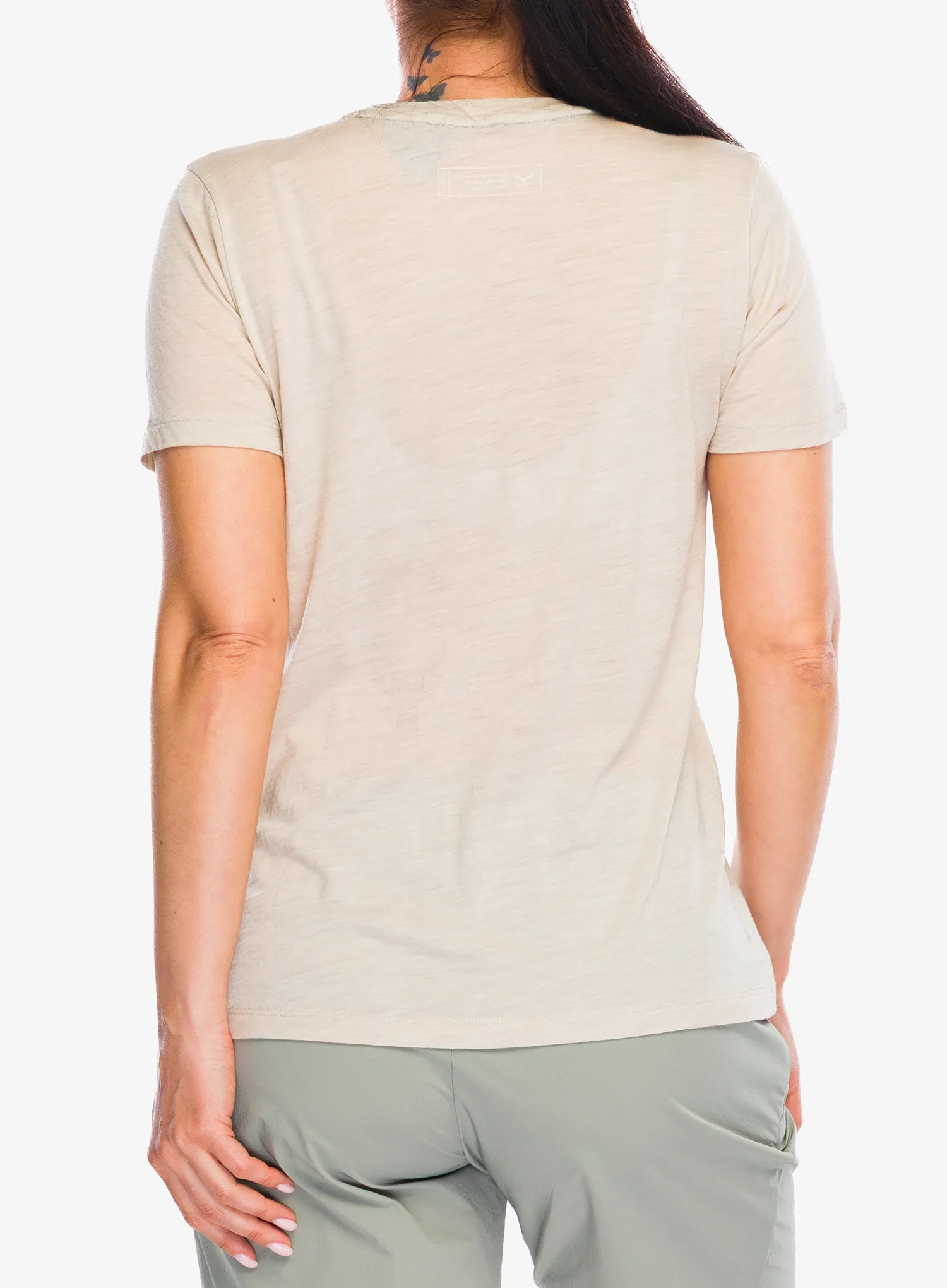 Dámské tričko Salewa Eagle Eitd Merino T-Shirt - oatmeal