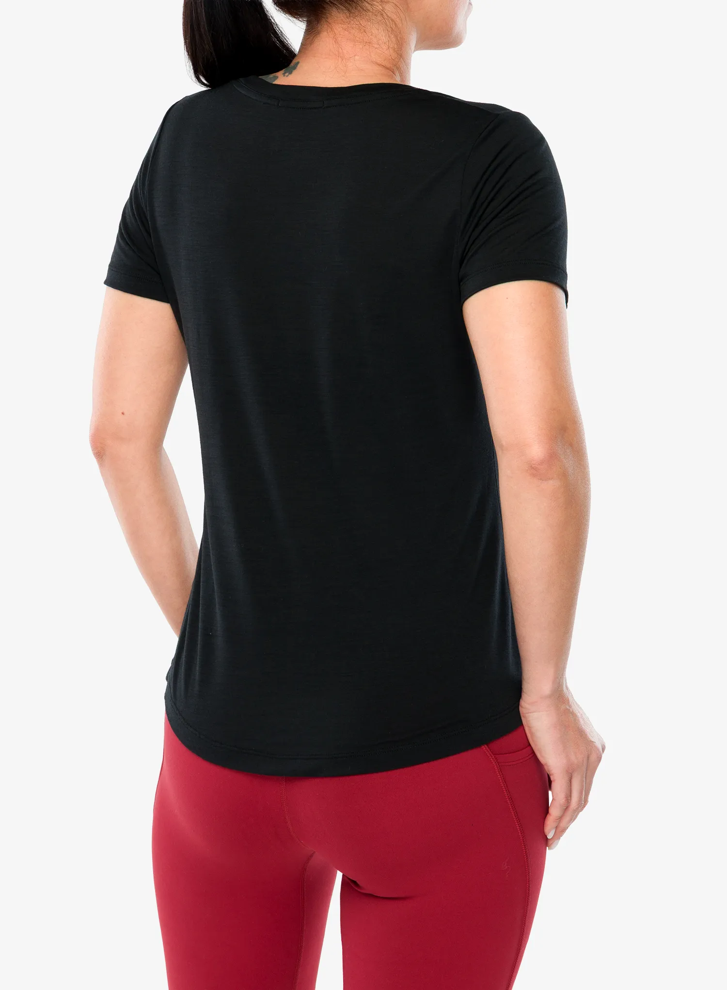 Dámské tričko Smartwool Active Ultralite V-Neck Short Sleeve - black