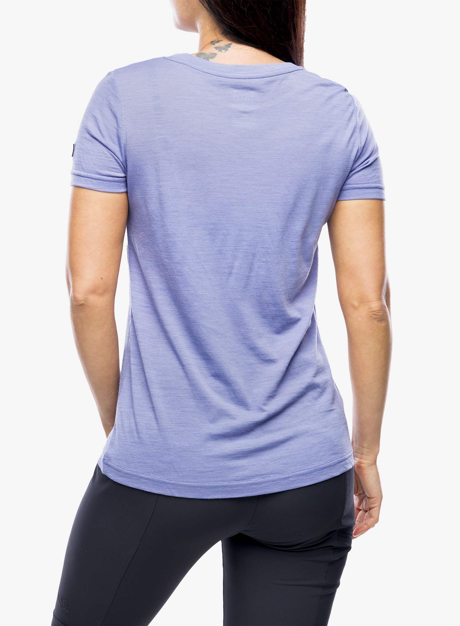 Dámské tričko Super.natural Arabesque Tee - blue violet/fresh white