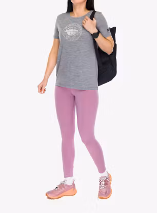 Dámské tričko Super.natural Exploring TEE - cashmere grey mel/wht stone