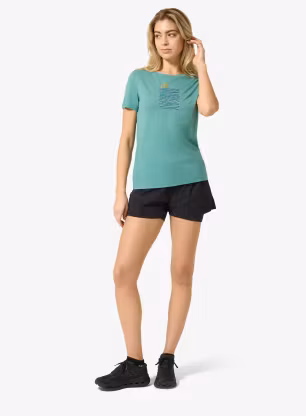 Dámské tričko Super.natural Sea Line Tee - lagoon green/various