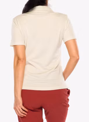 Dámské tričko Vaude Essential Polo Shirt - ecru